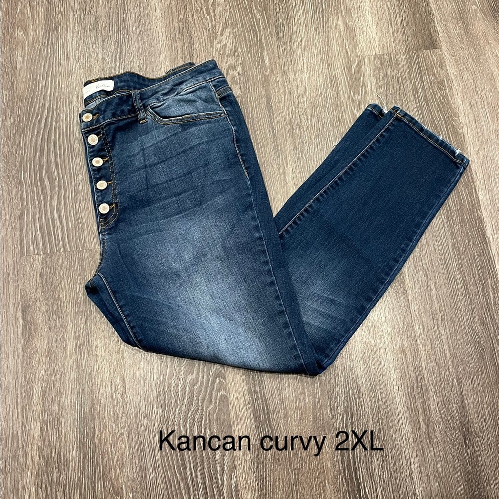 Kancan curvy button fly skinnies 2xl